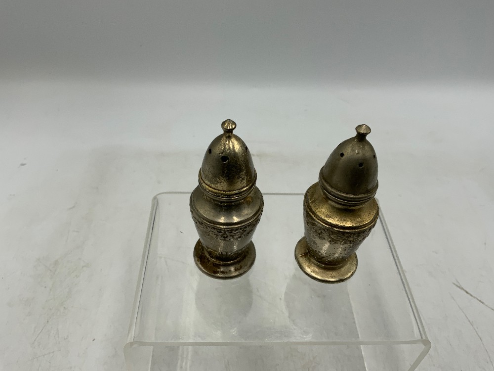Silver Made in Japan Salt and Pepper Set