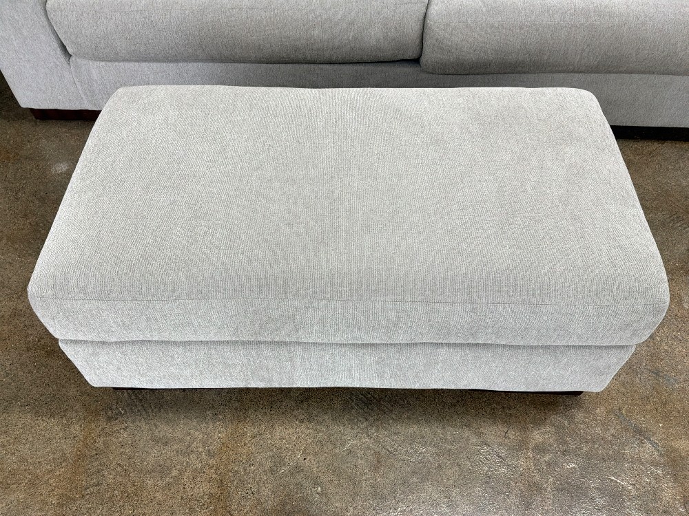 Beige/ Gray sofa w/ ottoman