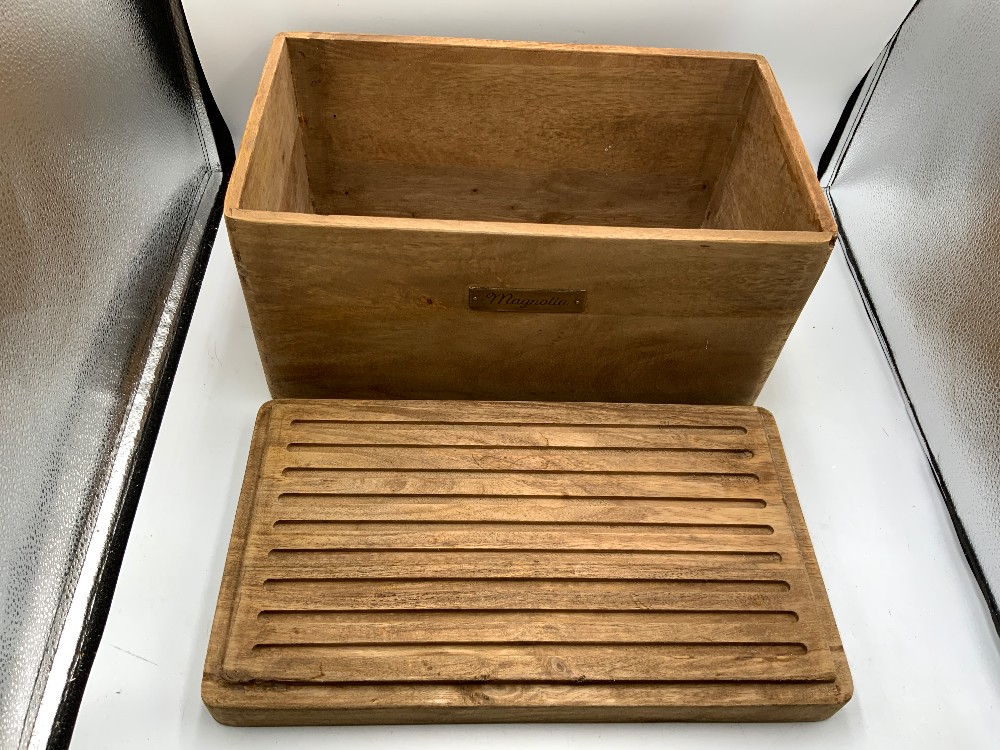 Magnolia Wood Crate Box With Lid