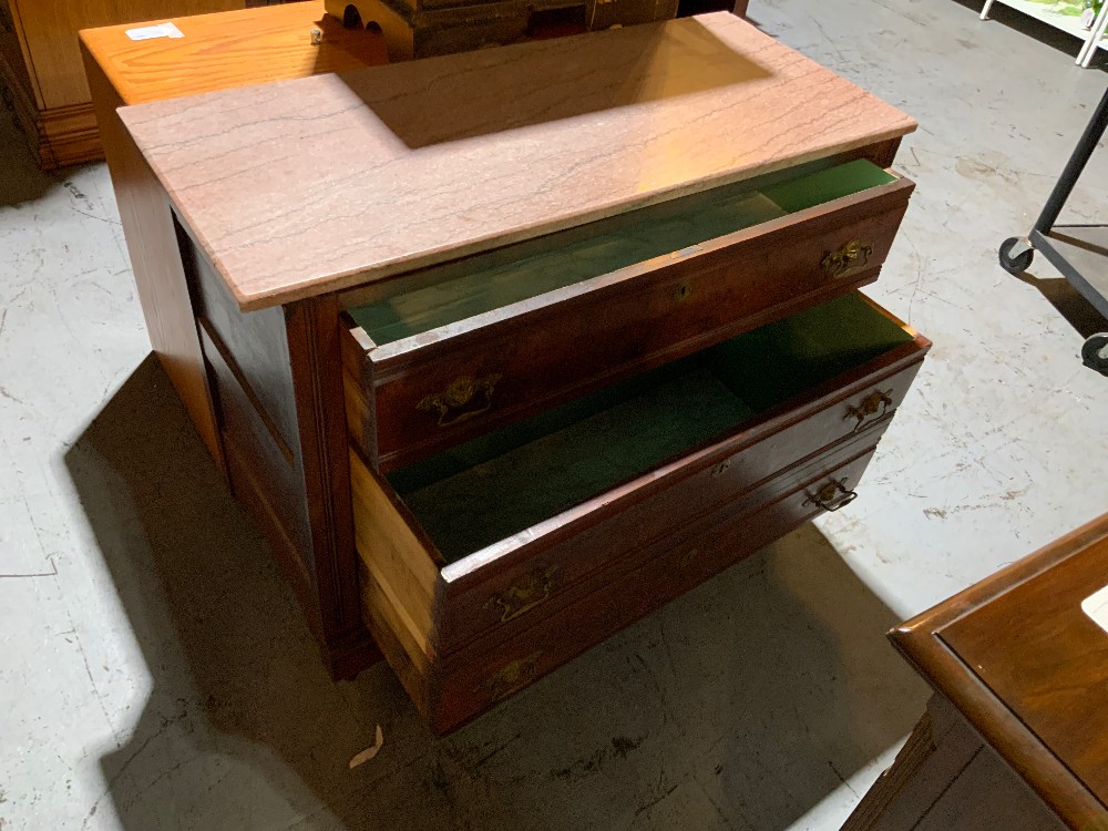 Marble Top Dresser 2 Drawer