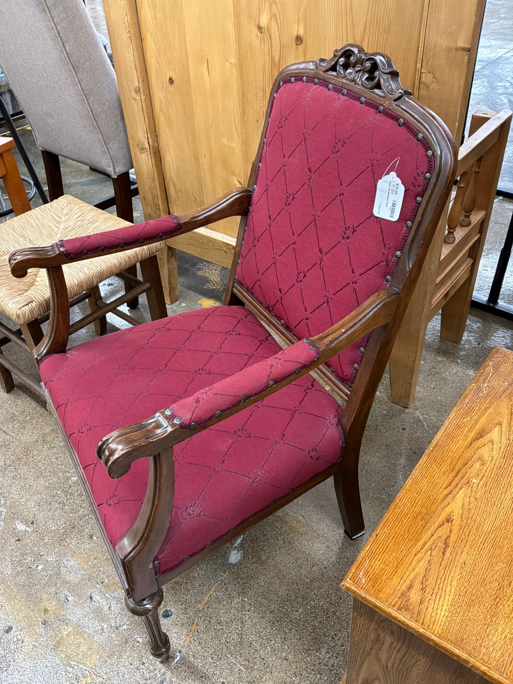 Red Upholstered Chair
