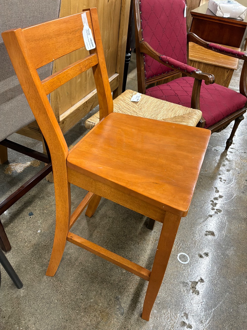 Wood Counter Height Barstool
