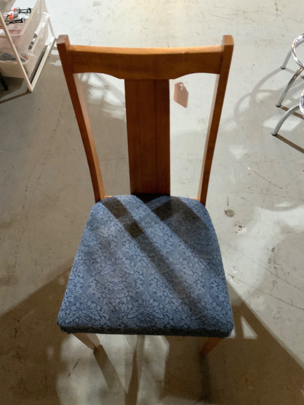 Dining Chair W/ Blue Cushion