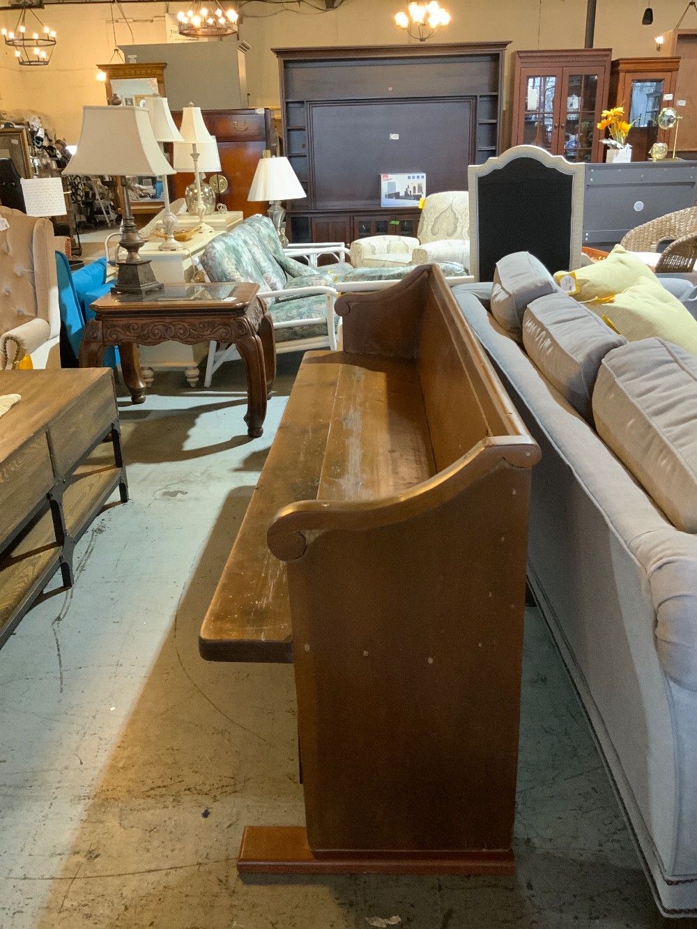 Amish Wood Church Pew