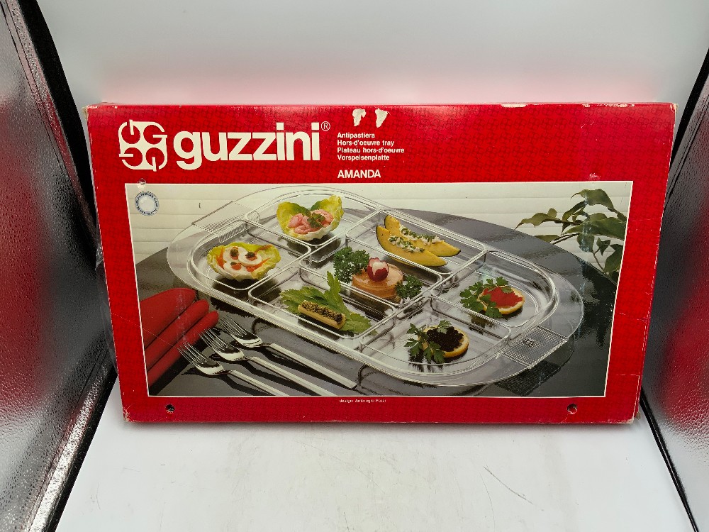 Vintage Guzzini Lucite Hors-D'oevure Tray