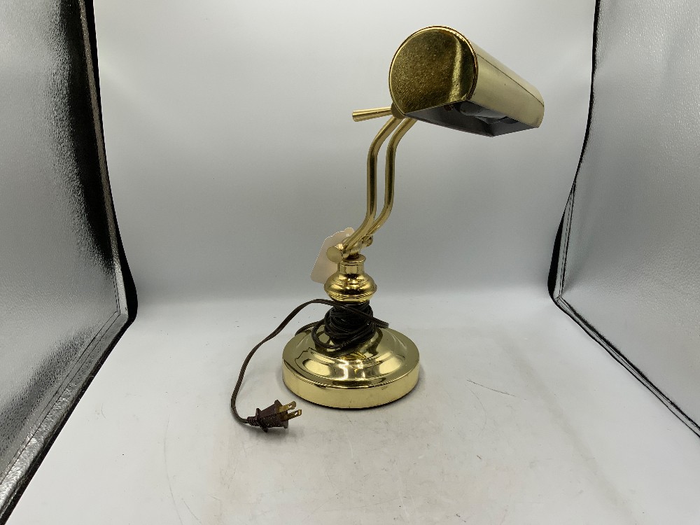 Brass Banker Lamp