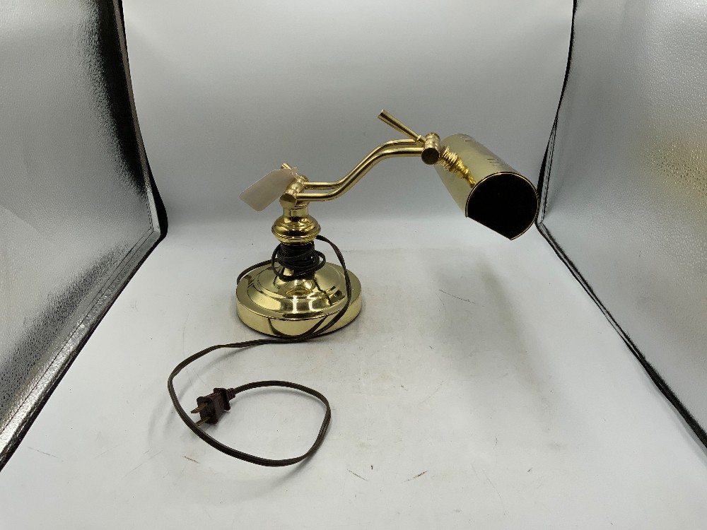 Brass Banker Lamp