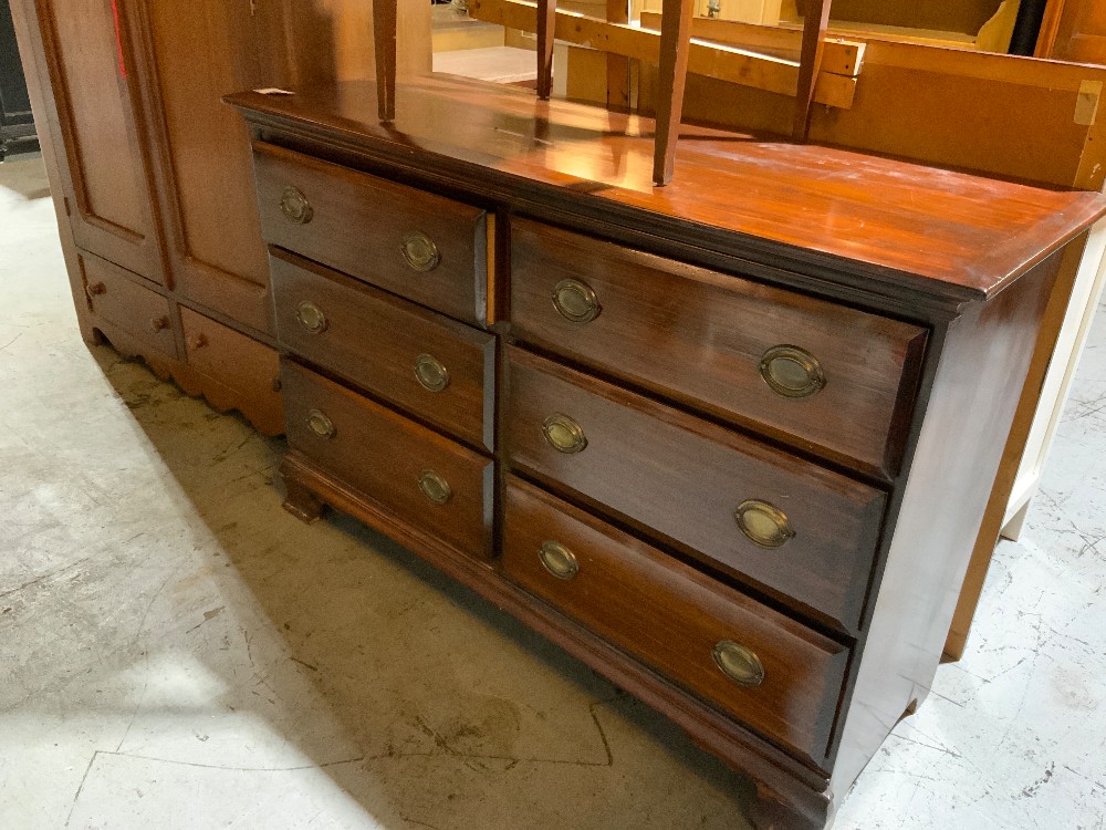 Dark Wood Dresser W/ Mirror