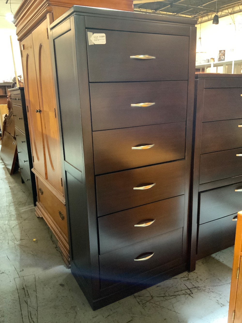 B.K Home Dark Wood Chest of Drawers - Tall