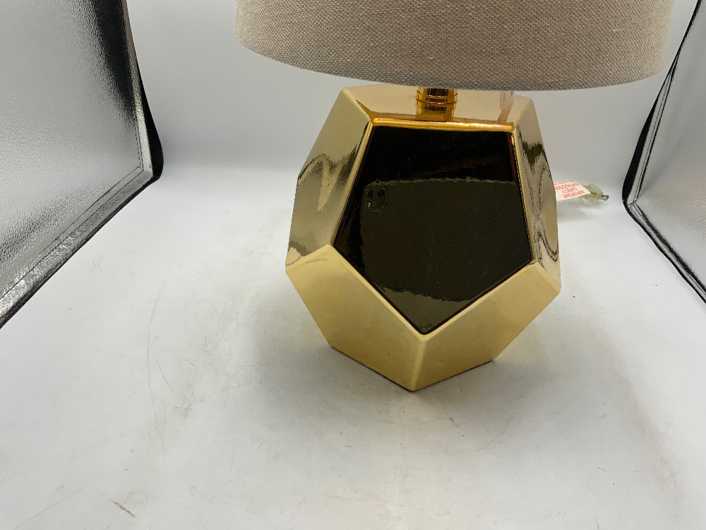 Gold Geometric Sm Lamp