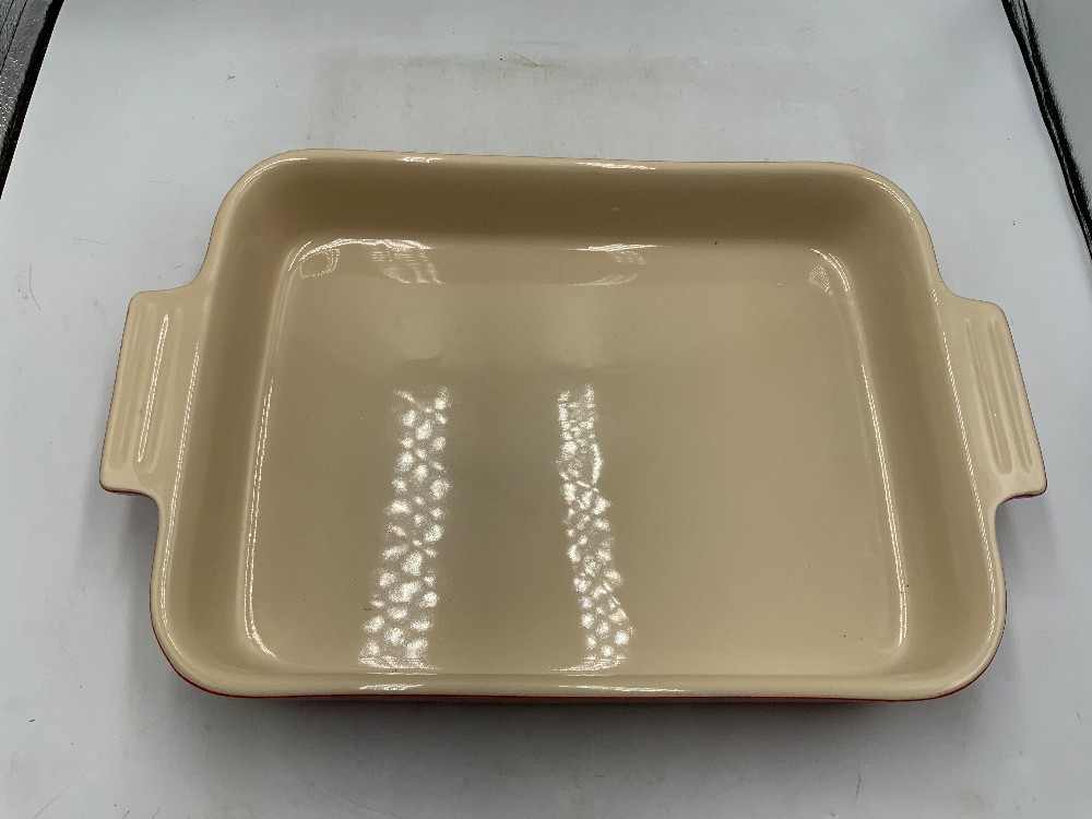 LeCreuset Red Rectangle Baker