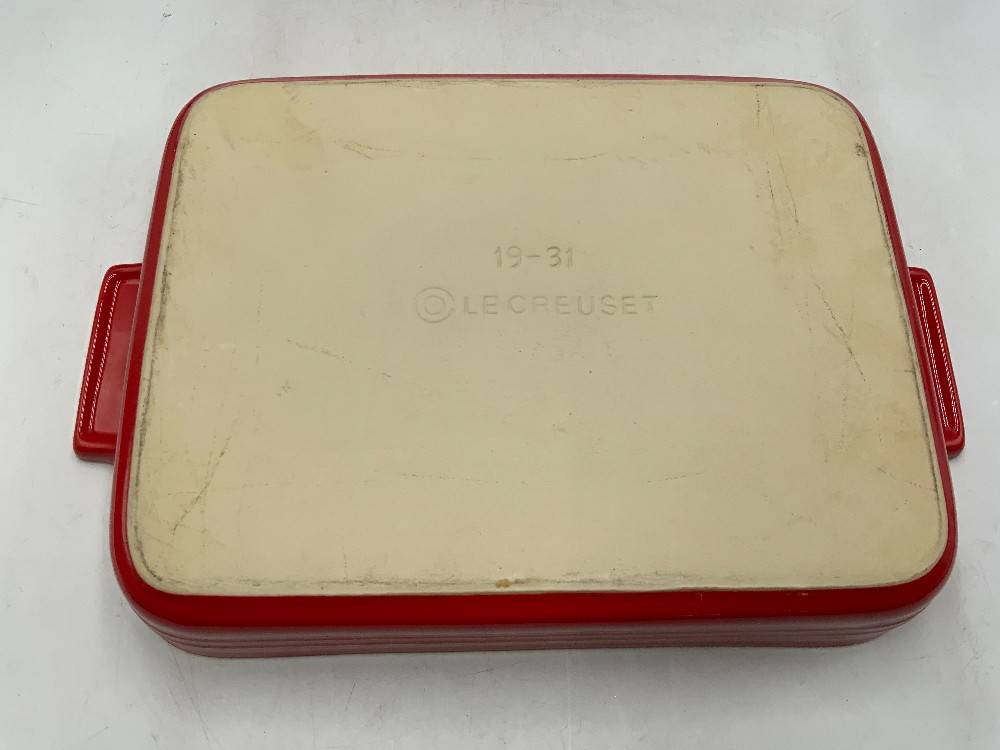 LeCreuset Red Rectangle Baker