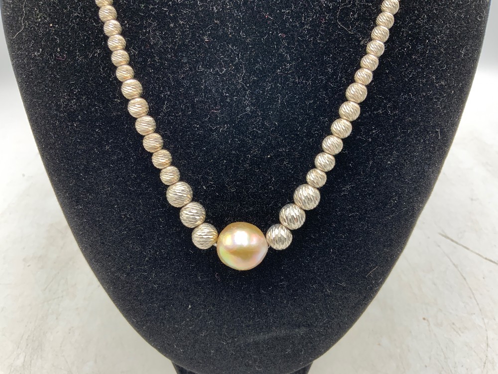 Diamond Cut 925 Bead Necklace