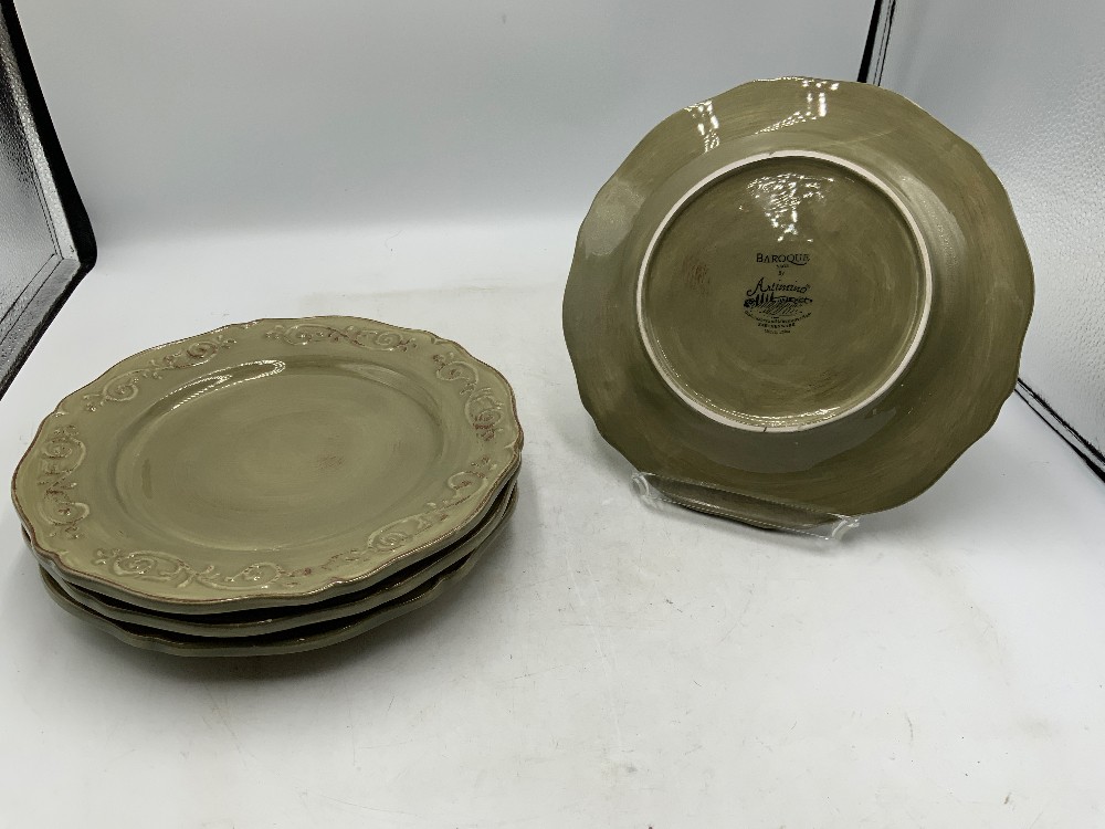 Green Baroque Dish Set for 4