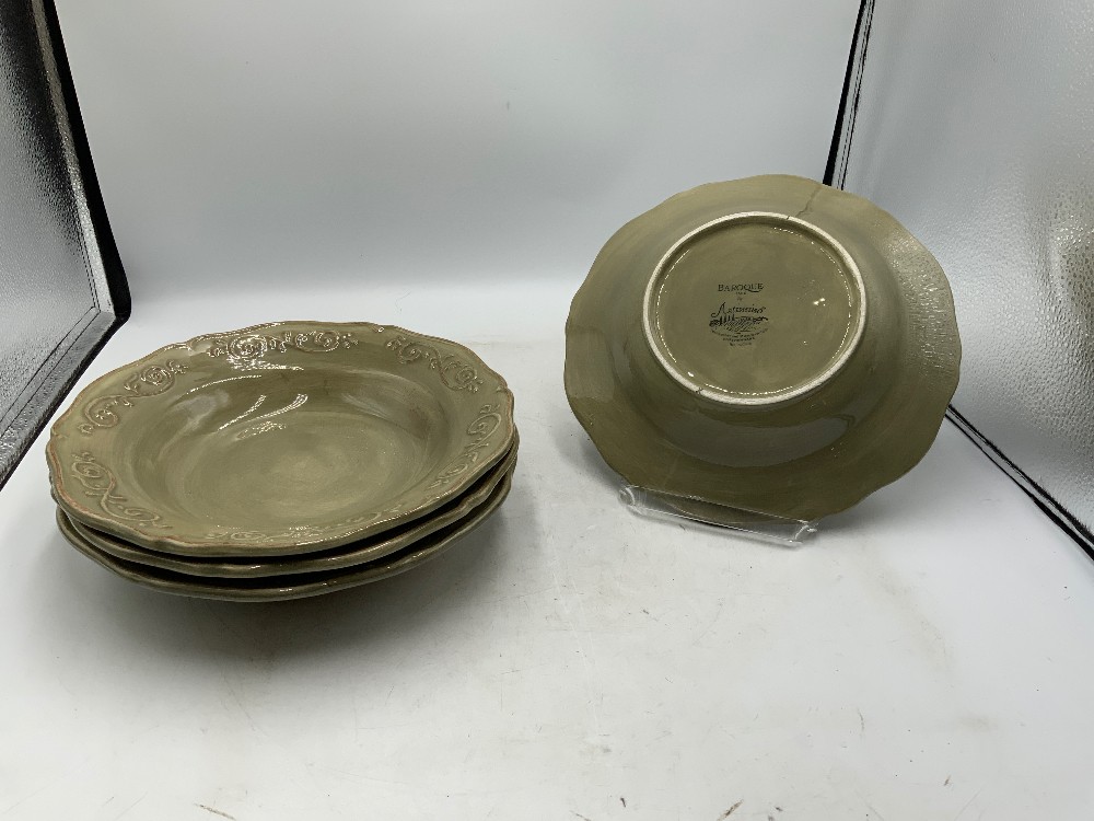 Green Baroque Dish Set for 4