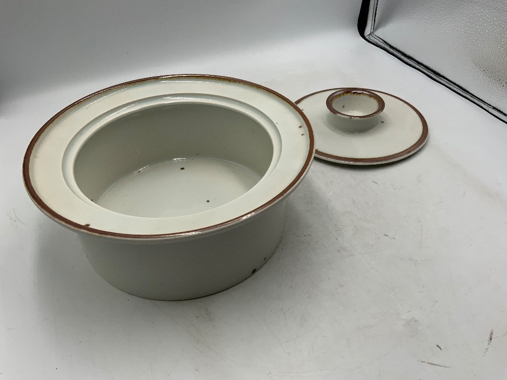 Dansk Brown Mist Covered DIsh