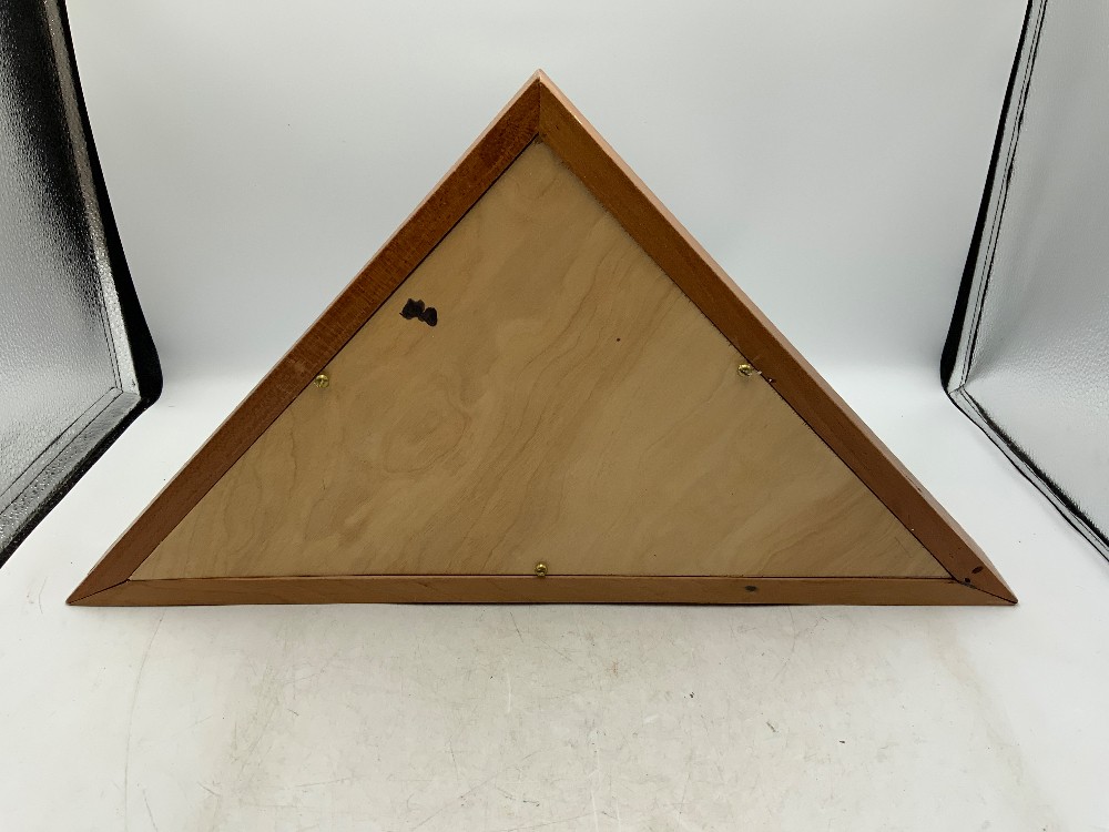 American Flag in Wood Triangle Display Box
