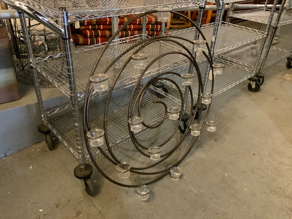 Large Metal Spiral Wall 4 Candle Holder