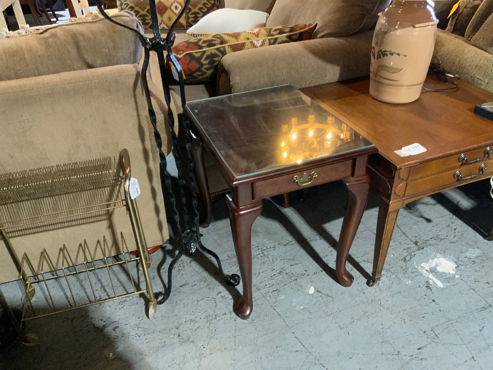 End Table With Glass Top