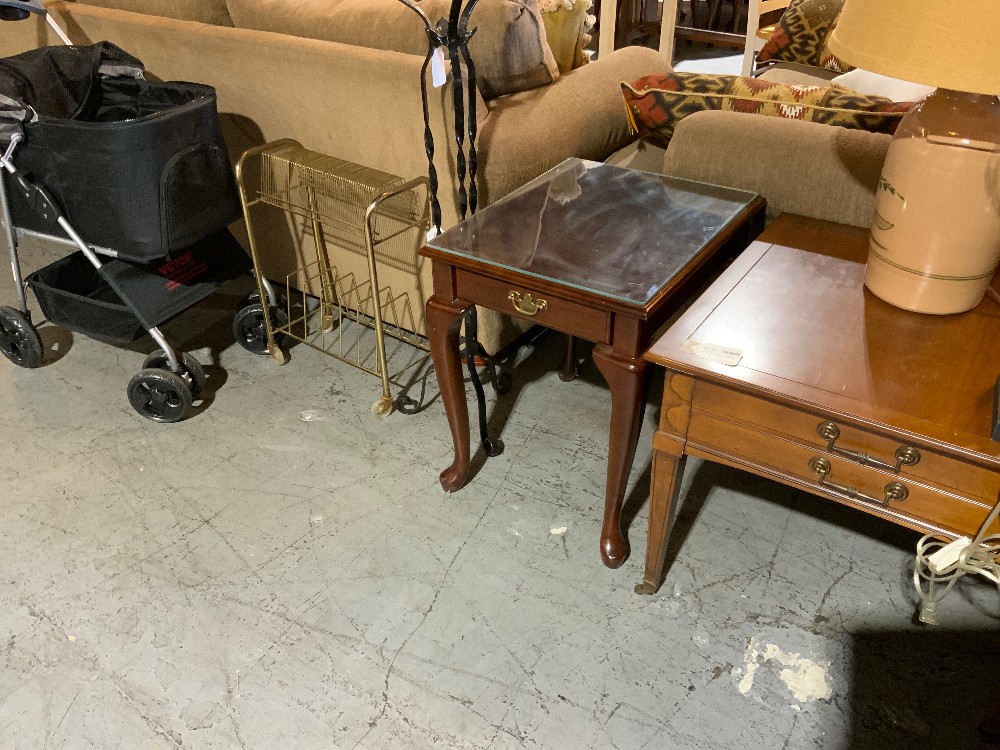 End Table With Glass Top