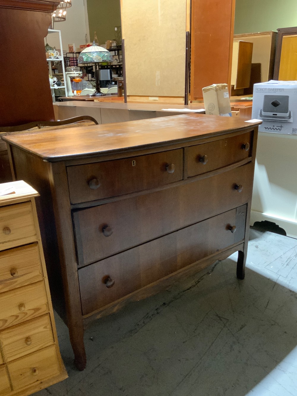 Wood dresser W/ Mirror