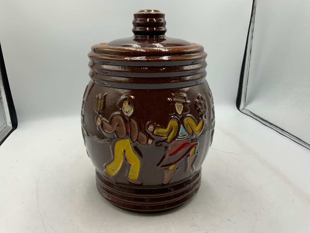 Vintage Redwing Pottery Folk Dancers Cookie Jar