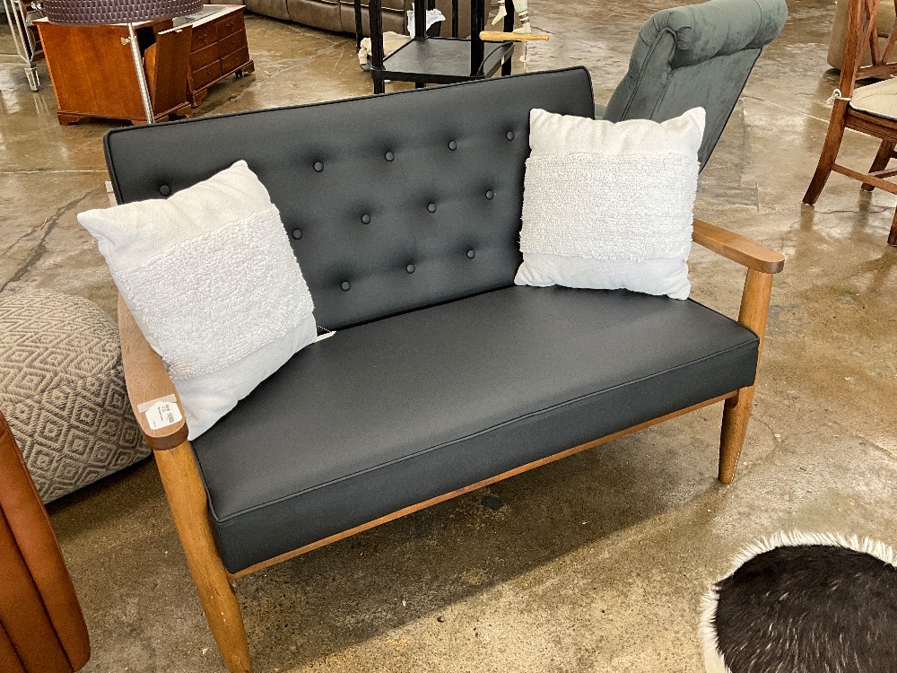Black Leather Loveseat