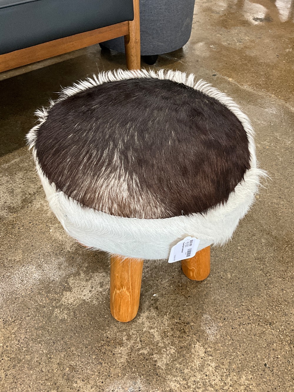 Cowhide Footstool