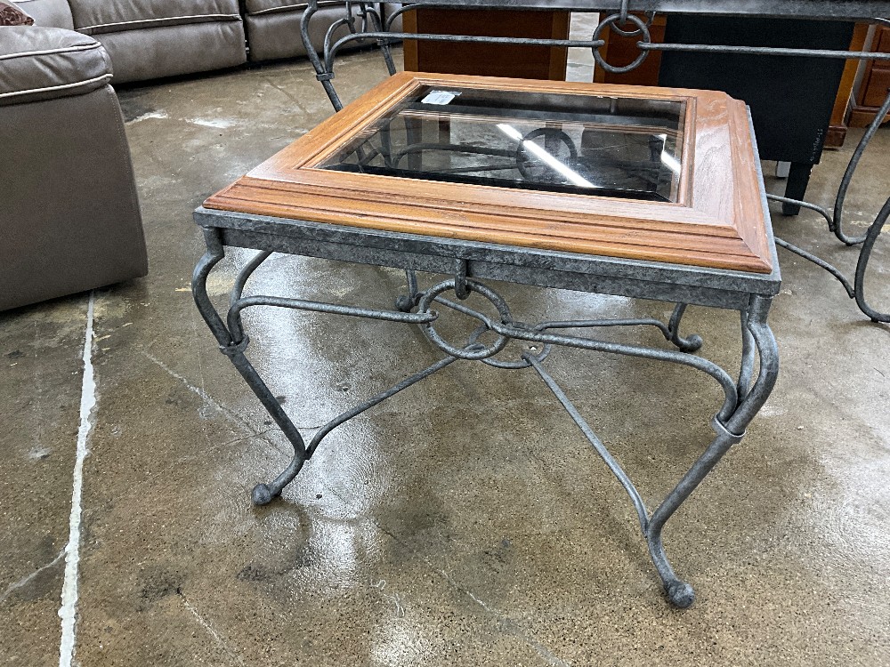 Glass Inlay End Table