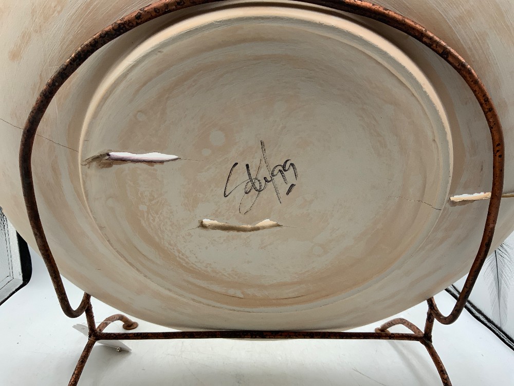 Large Southwestern Plate With Stand