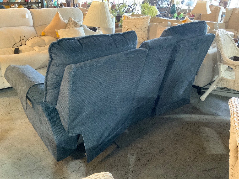 Blue Power Recliner Loveseat