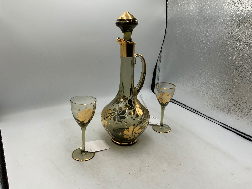 MCM Vintage Decanter With 2 Glasses