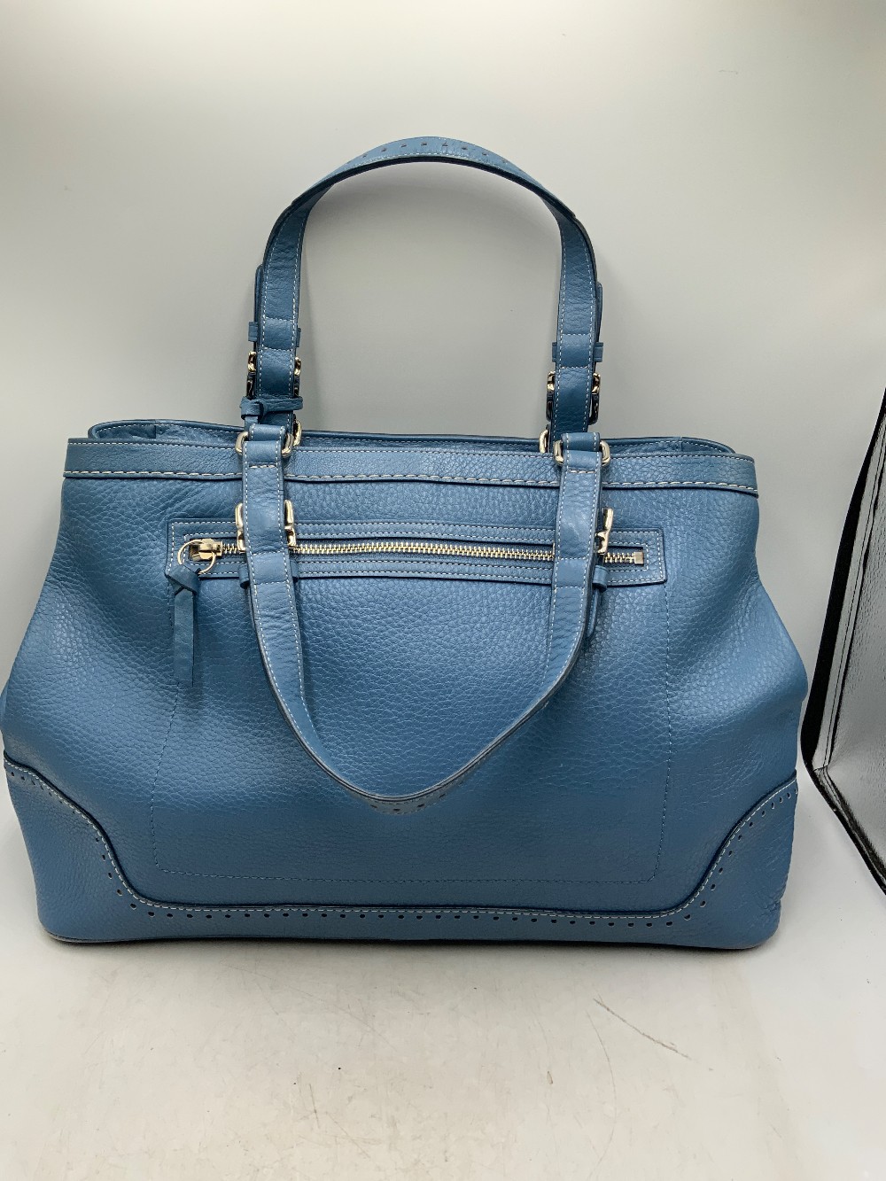 Blue Coach Hampton Handbag