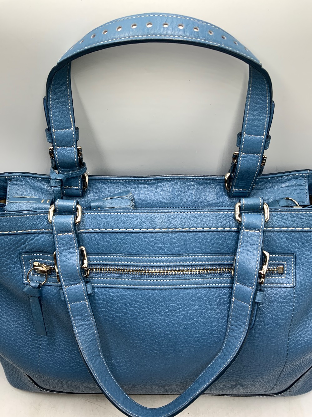 Blue Coach Hampton Handbag
