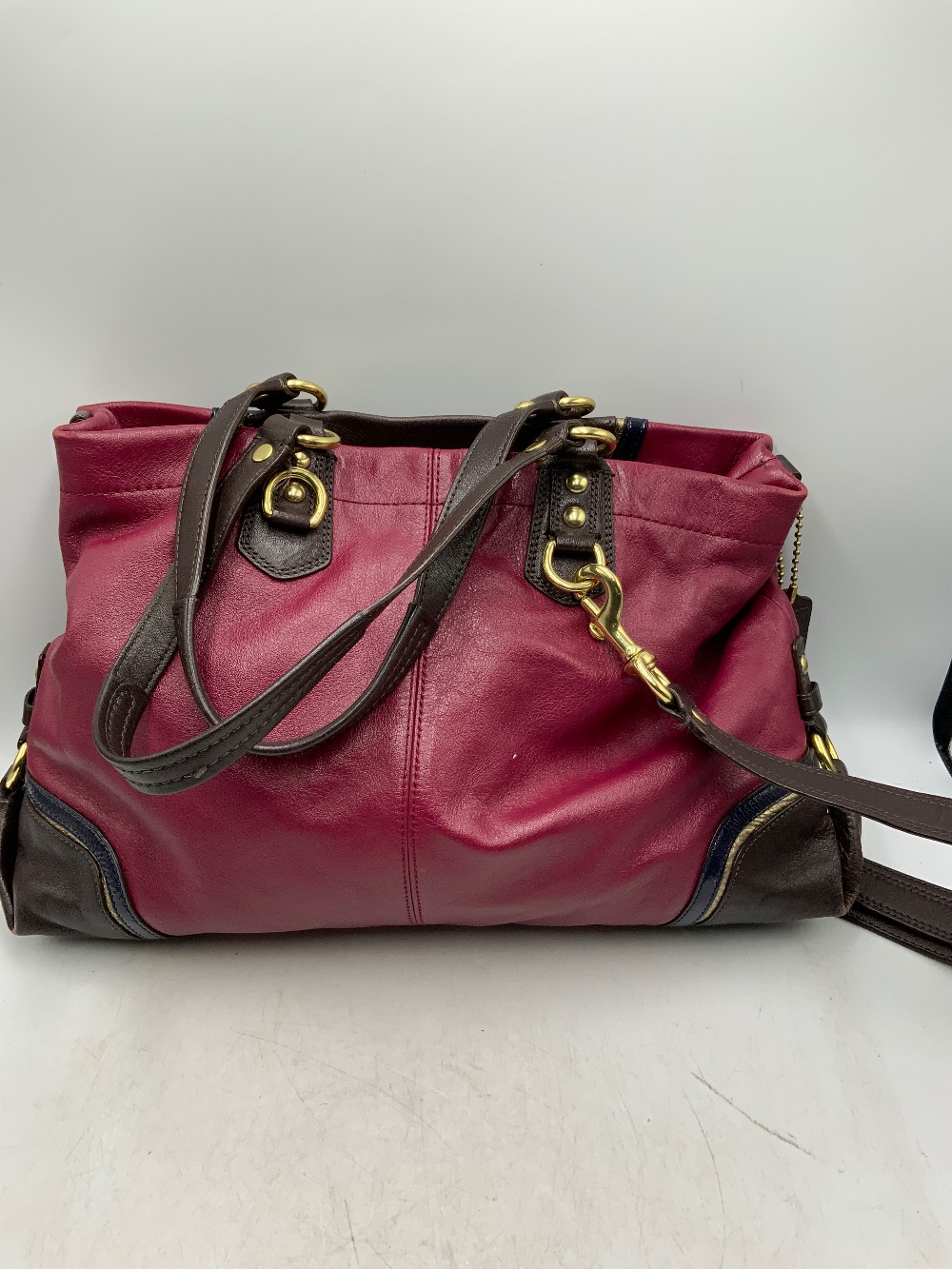 Coach Burgundy Ashley Satchel Bag