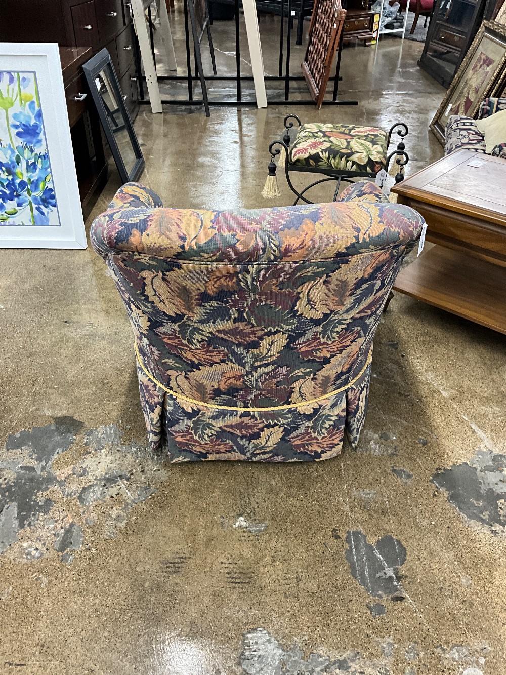 Blue Leaf Accent Chair
