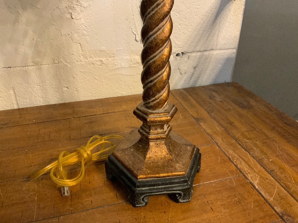 Tall Gold Lamp with Shade