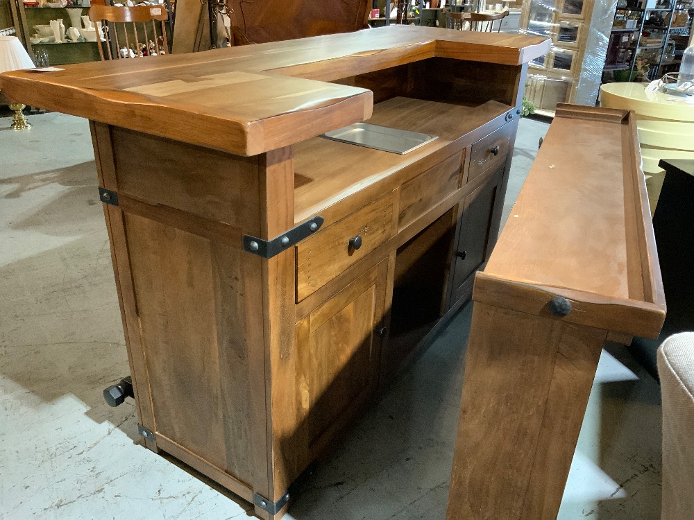 2pc Bar w/ Mirror Wall Mount