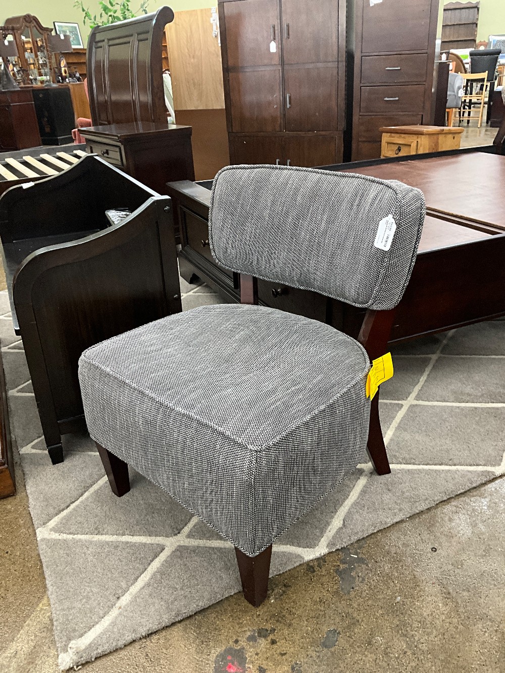 Black & White Upholstered Chair