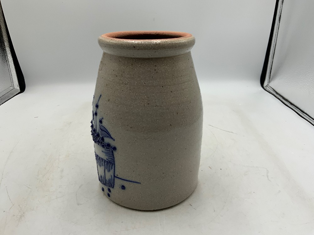 Salt Glazed Stoneware Crock - Blueberry Basket
