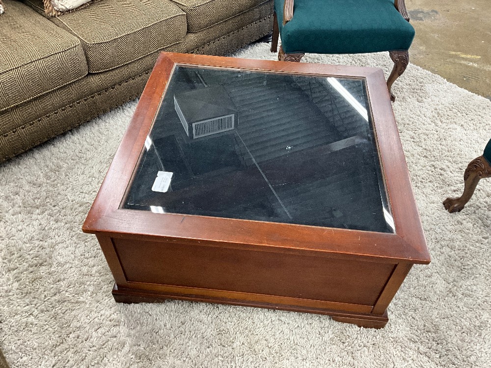 Glass Inlay Coffee Table