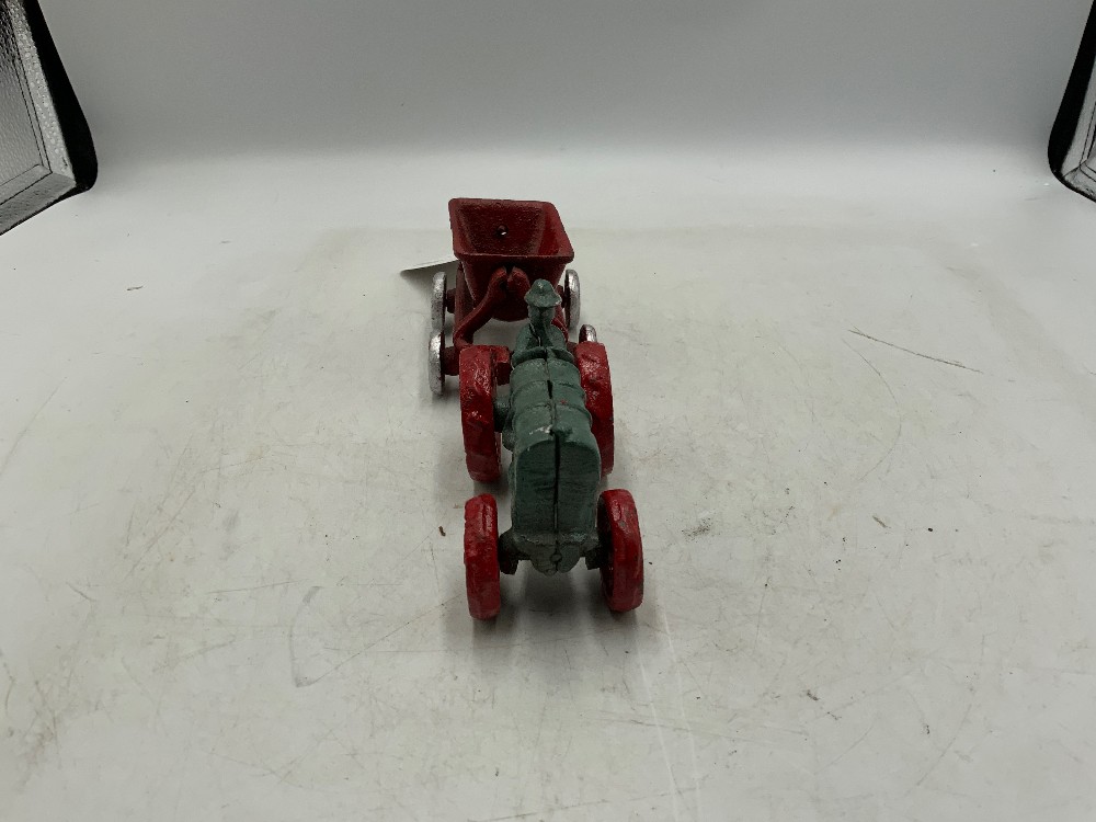 Cast Iron Tractor + Trailer