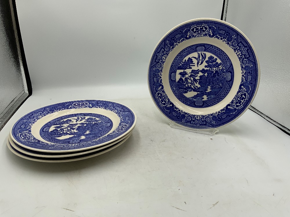 Blue Willow Royal Iron Stone Dish Set