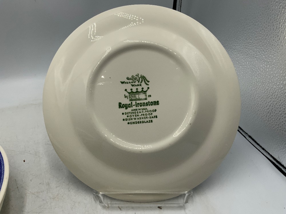 Blue Willow Royal Iron Stone Dish Set