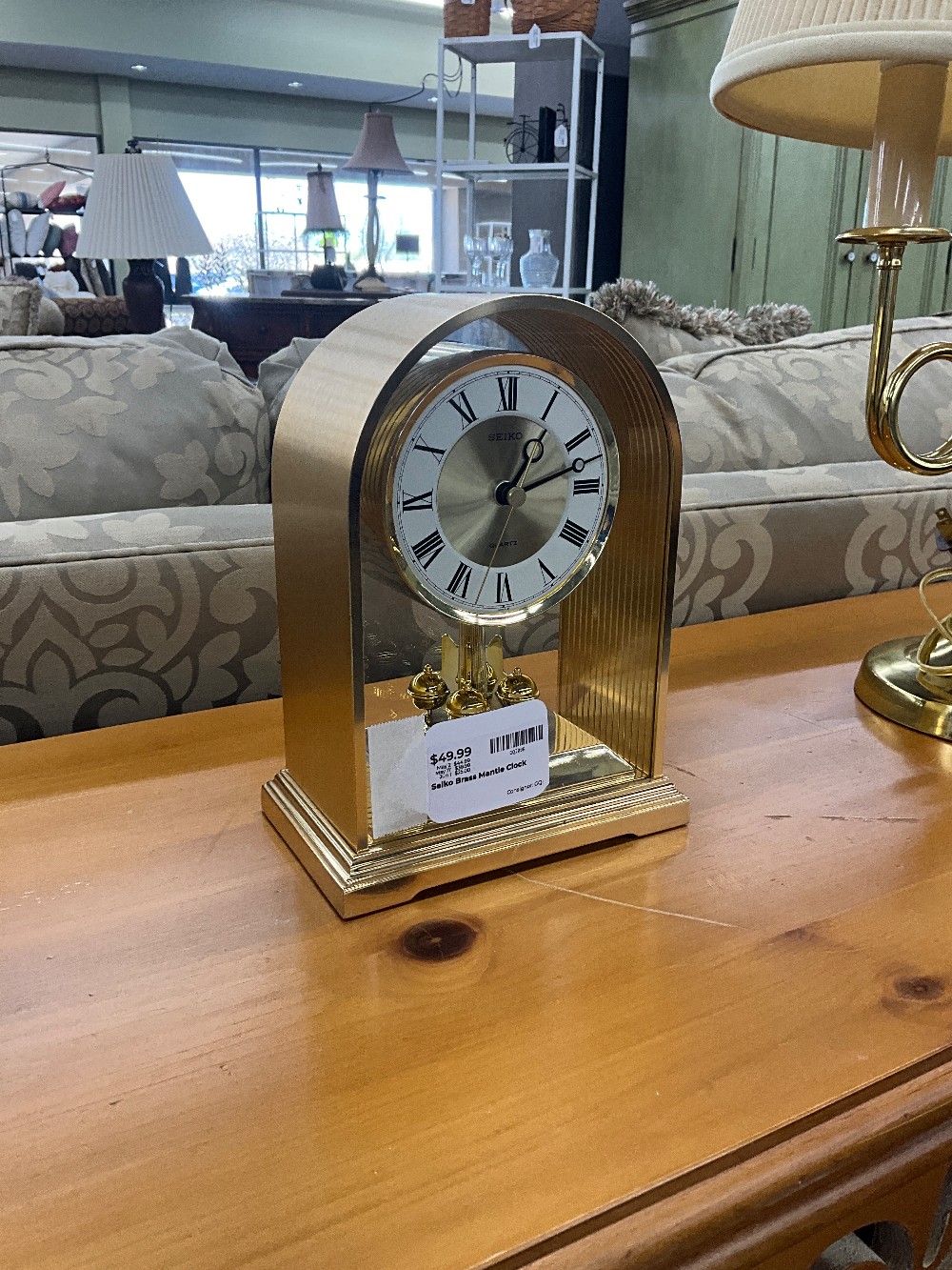 Seiko Brass Mantle Clock