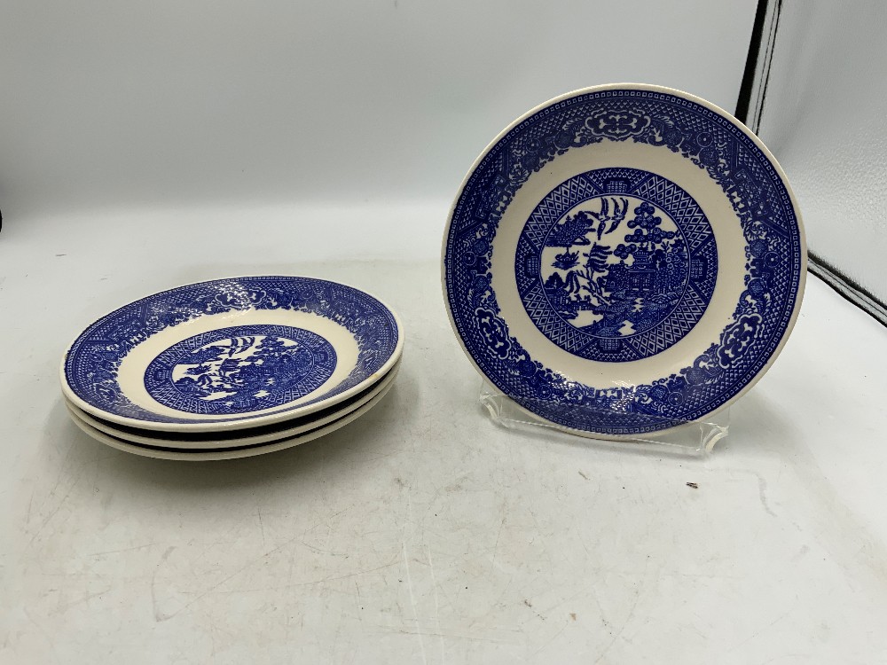 Blue Willow Royal Iron Stone Dish Set