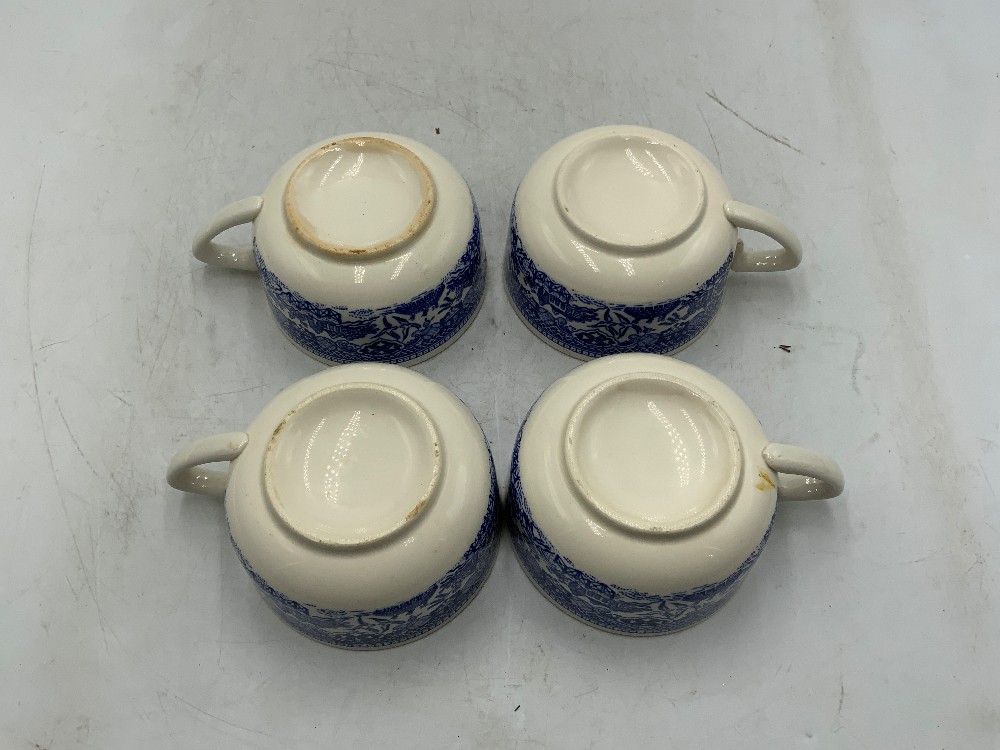 Blue Willow Royal Iron Stone Dish Set