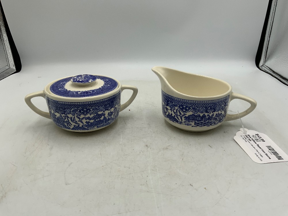 Blue Willow Royal Iron Stone Dish Set