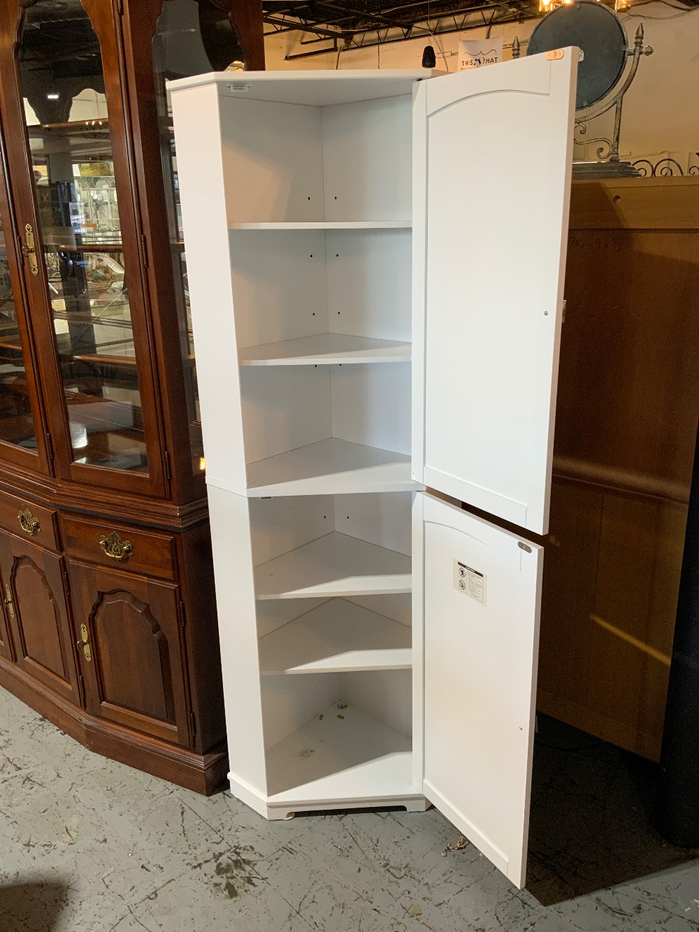 White Corner Cabinet