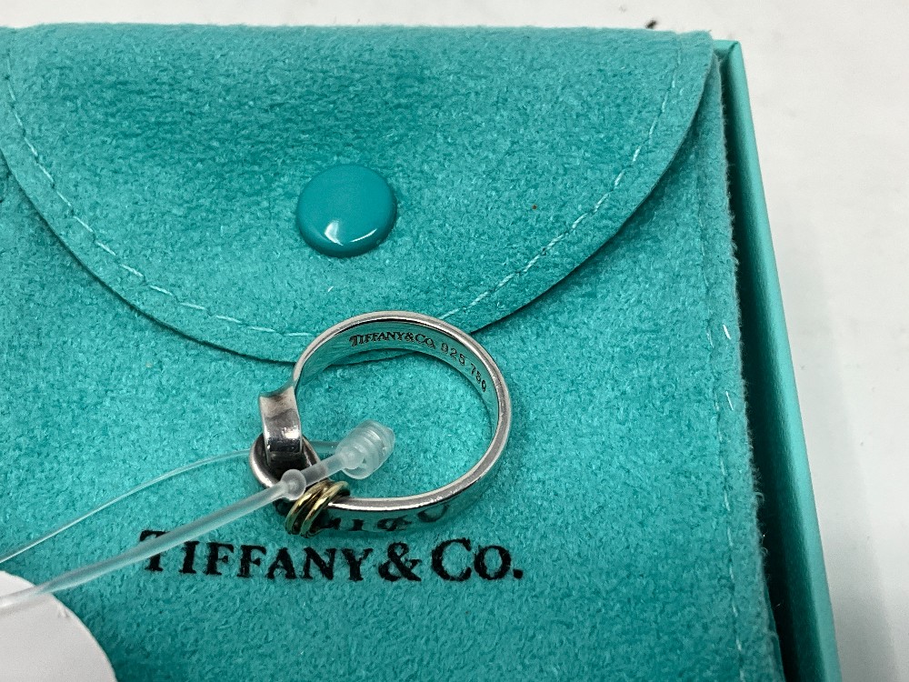 Tiffany & Co. Sterling Silver / 18k Yellow Gold Ring